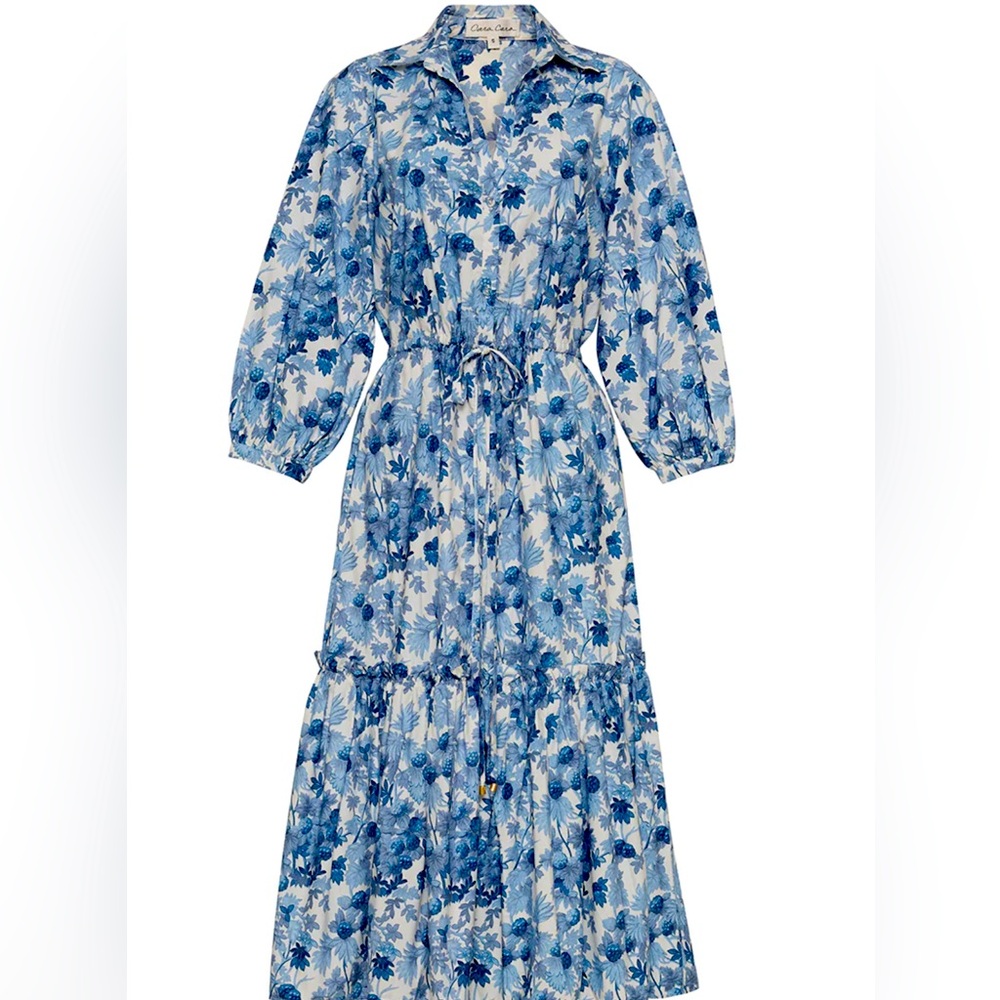 Cara Cara Blue Floral Long Sleeve Dress